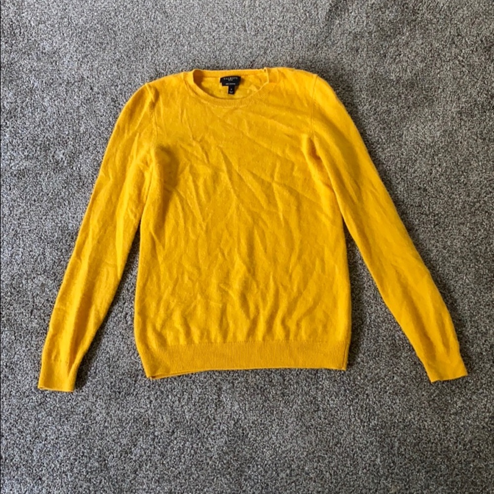 Mustard cashmere Talbots sweater